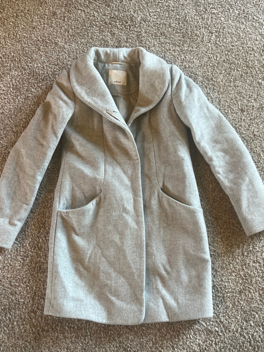 Light Gray Women's Wool-Blend Coat - Unbranded